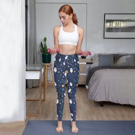 Astronaut Muster Capri Leggings