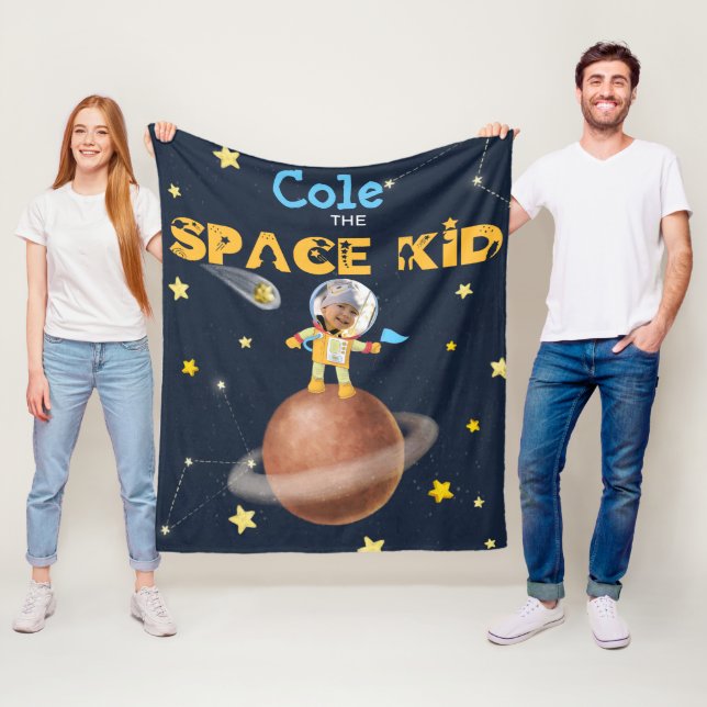 👨 ‍ 🚀 Astronaut niedlich Space Thema Benutzerdef Fleecedecke (Beispiel)
