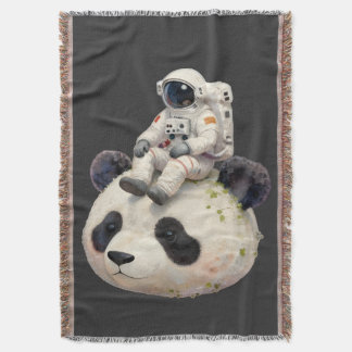 Astronaut on a Space Panda Surreal Weird and Fun Decke