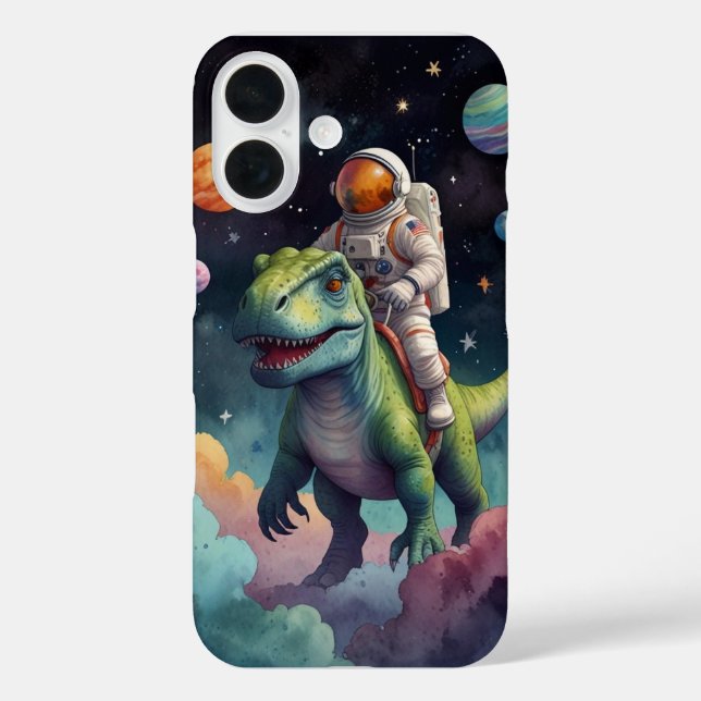 Astronaut on Dino in Space Case-Mate iPhone Hülle (Rückseite)
