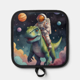 Astronaut on Dino in Space Topflappen
