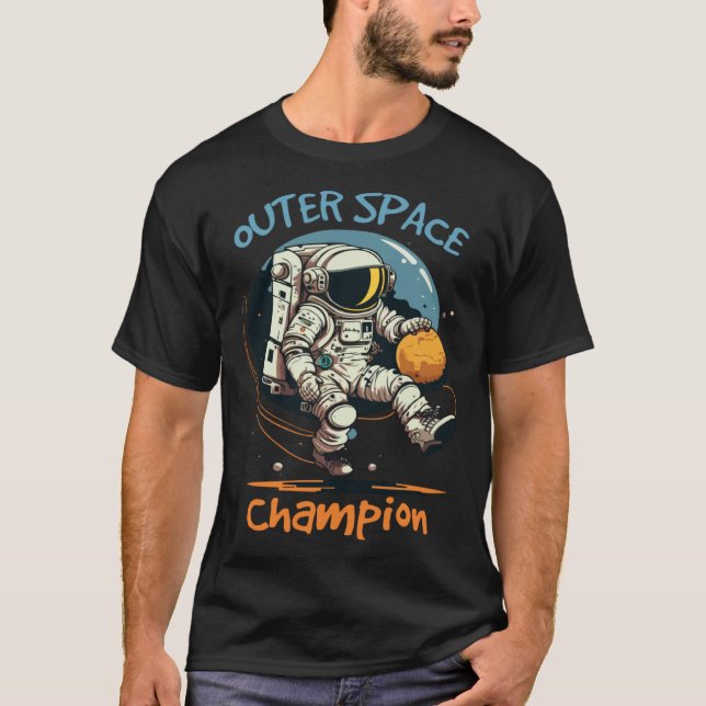 Astronaut Outer Space Basketball Champion T-Shirt (Vorderseite)