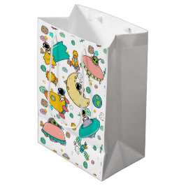 Astronaut Outer Space Cartoon Mittlere Geschenktüte