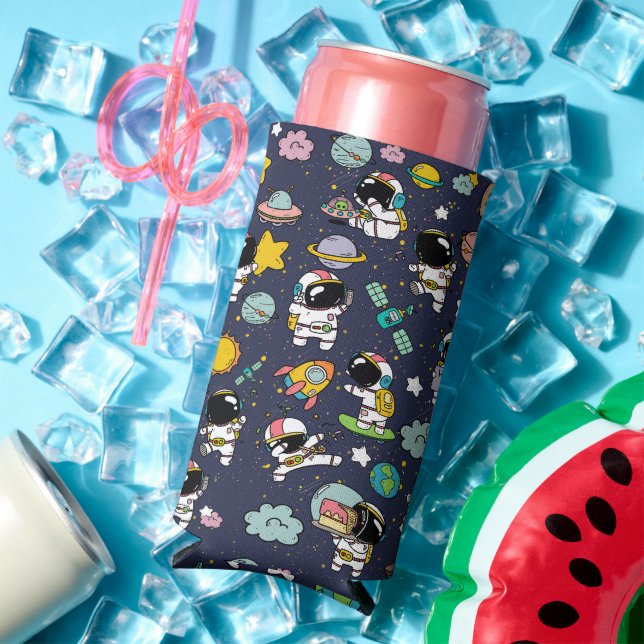Astronaut Outer Space Cartoon Selters Dosenkühler (In Situ Sommer)