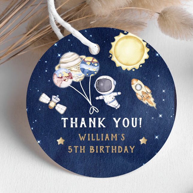 Astronaut Outer Space Geburtstag Vielen Dank Geschenkanhänger (Von Creator hochgeladen)