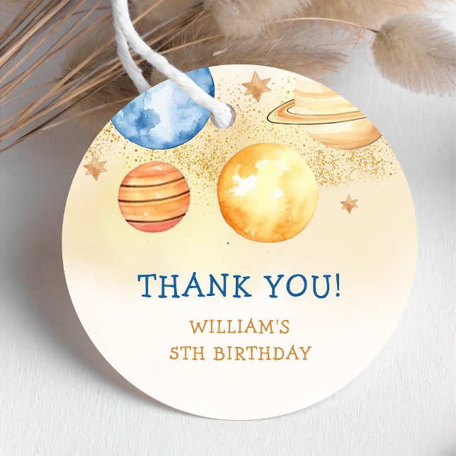 Astronaut Outer Space Geburtstag Vielen Dank Geschenkanhänger (Von Creator hochgeladen)