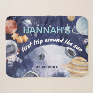 Astronaut Outer Space Junge 1. Geburtstag Party Sherpadecke