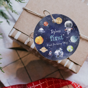 Astronaut Outer Space Junge 1. Geburtstag Vorzugst Geschenkanhänger