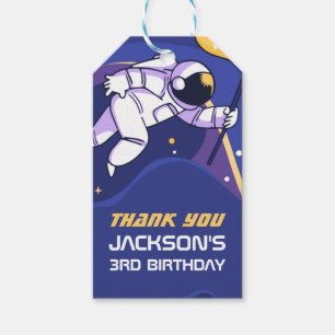 Astronaut Outer Space Kindergeburtstag Gastgeschen Geschenkanhänger