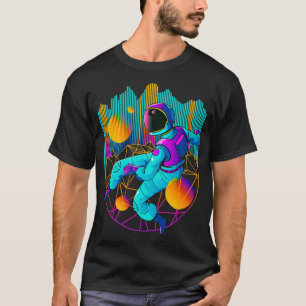 Astronaut Outrun SciFi Cyberpunk Futuristisch T-Shirt