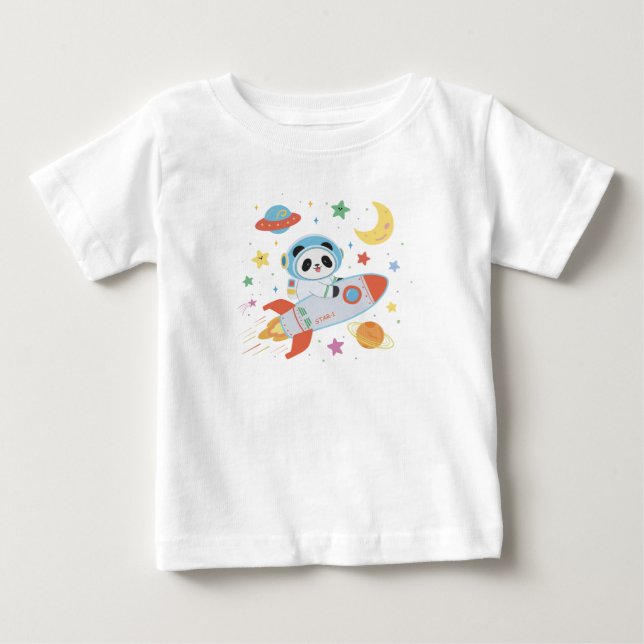 Astronaut Panda Baby T-shirt (Vorderseite)