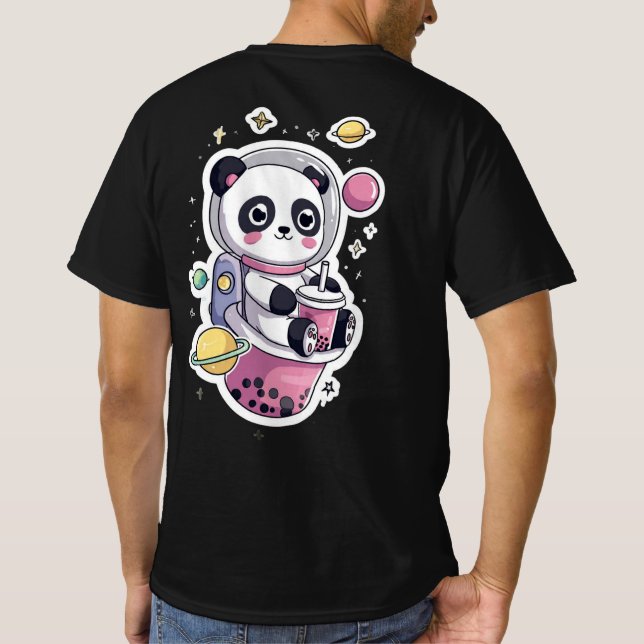 Astronaut Panda Boba Tee süßer Weltraum-Panda (Rückseite)