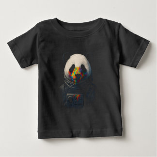 Astronaut Panda mit Neonfarbspritzer Baby T-shirt