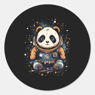 Astronaut Panda Outer Space Panda Bear Kawaii Runder Aufkleber