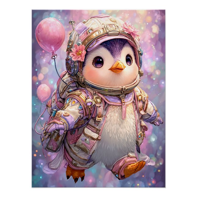 Astronaut Penguin Poster (Vorderseite)
