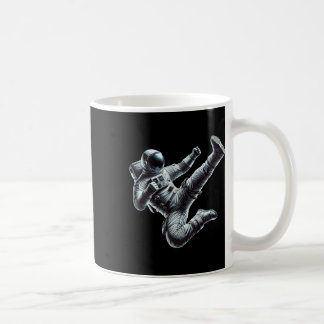 Astronaut Performing A Powerful Karate Kick Martia Kaffeetasse