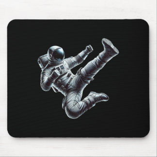 Astronaut Performing A Powerful Karate Kick Martia Mousepad