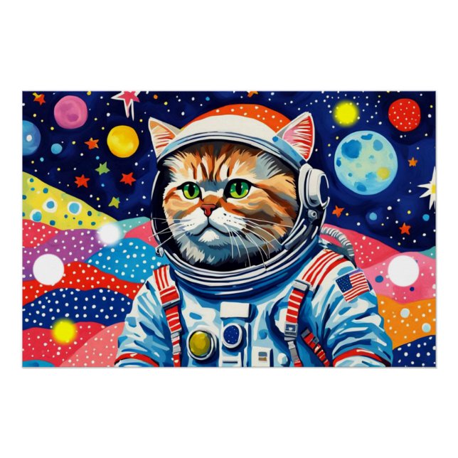 ASTRONAUT PERSIAN CAT 4 POSTER (Vorderseite)