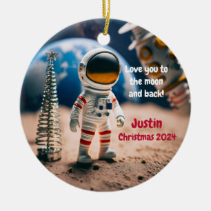 Astronaut Personalisierte Weihnachtsfeier Keramik Ornament