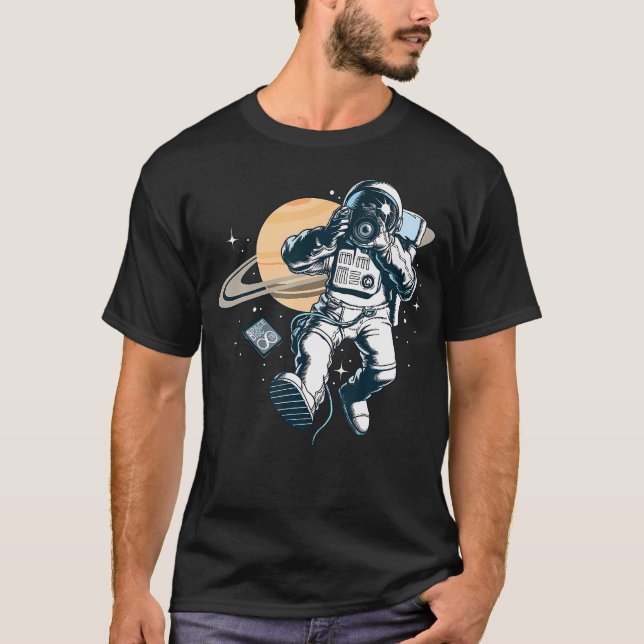 Astronaut Photography Space Spaceman Camera Photog T-Shirt (Vorderseite)