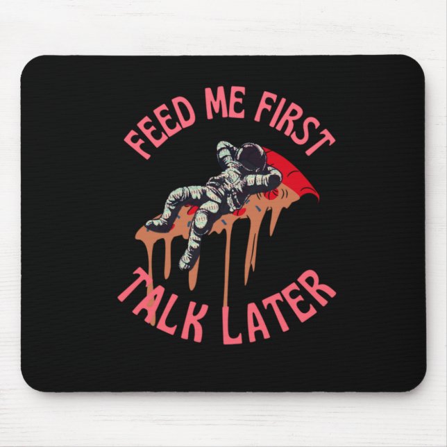 Astronaut Pizza Funny Mousepad (Vorne)