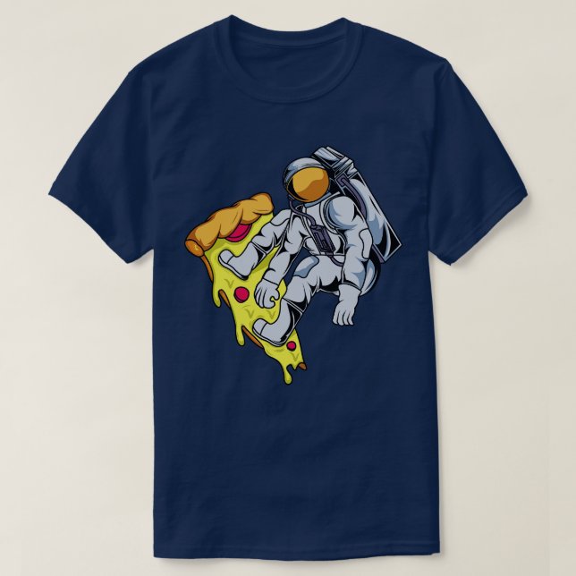 Astronaut Pizza Surfer T-Shirt (Design vorne)