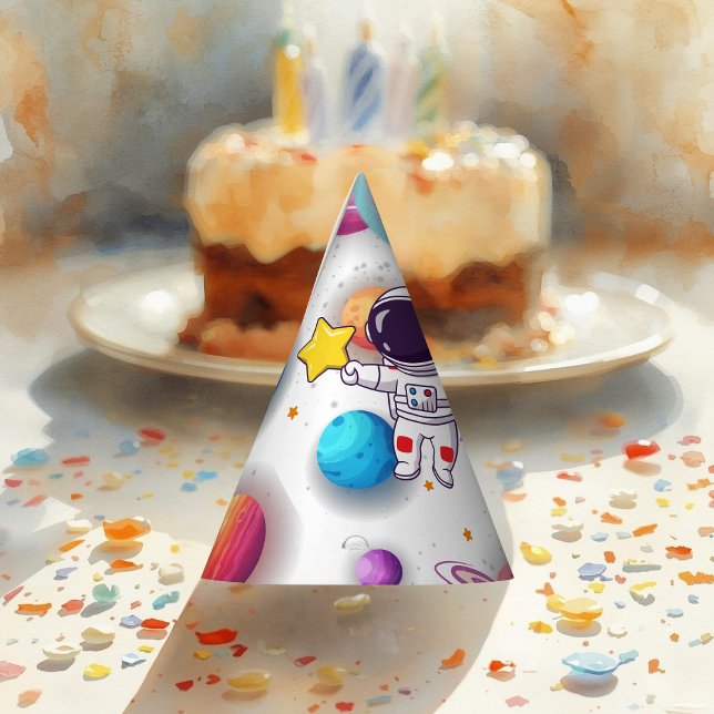 Astronaut & Planets Paper Hat Partyhütchen (Von Creator hochgeladen)
