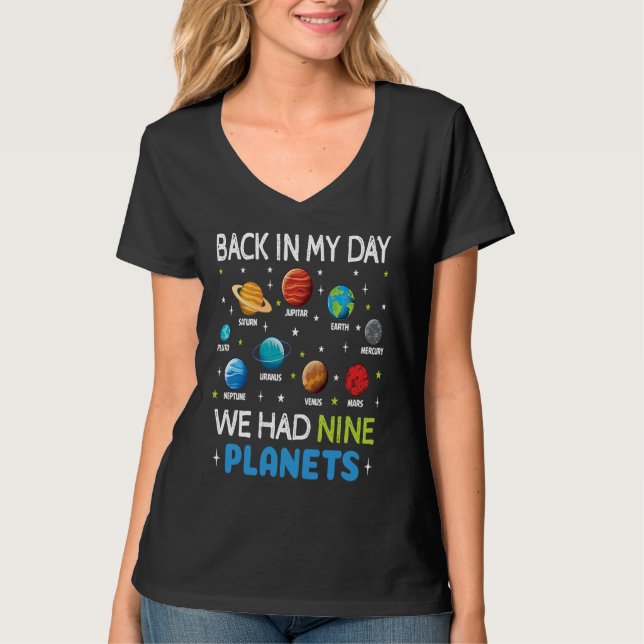 Astronaut Planets Solar System Dwarf Space  Astron T-Shirt (Vorderseite)