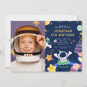 Astronaut Planets Space-takular Geburtstag Einladung