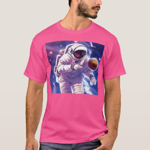Astronaut Play Basketball T-Shirt