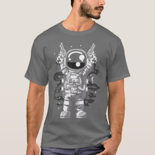 ASTRONAUT PLAYING GUN T-Shirt