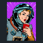 Astronaut Pop Art Girl Hipster Poster<br><div class="desc">Astronaut Pop Art Girl Hipster Poster Anime Cartoon Comic Fiktion Manga</div>