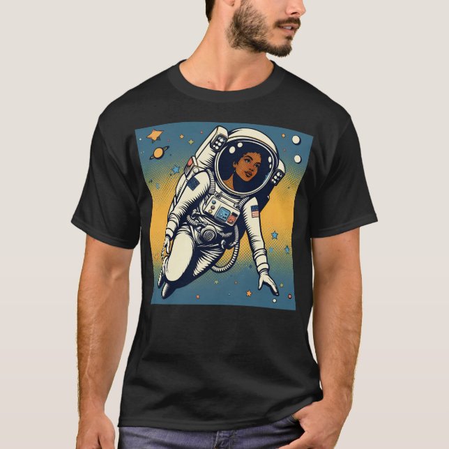 Astronaut Pop Art Style T-Shirt (Vorderseite)