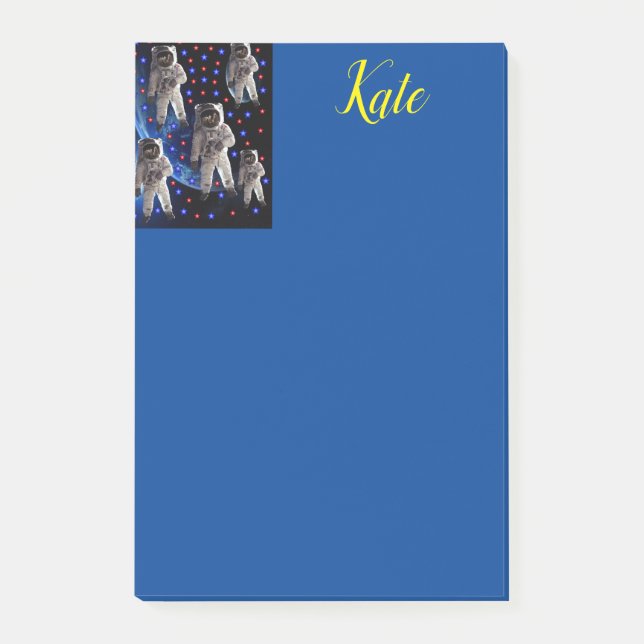 Astronaut Post-it Klebezettel (Vorderseite)