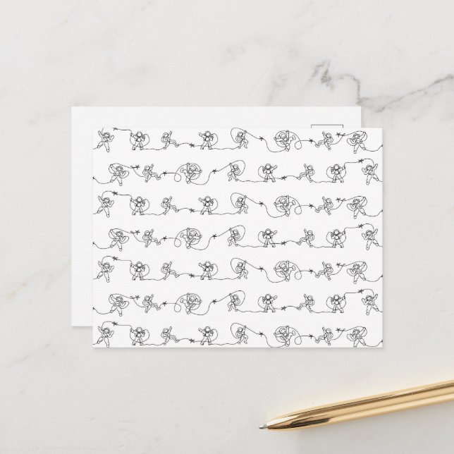 Astronaut Postkarte (Vorderseite/Rückseite Beispiel)