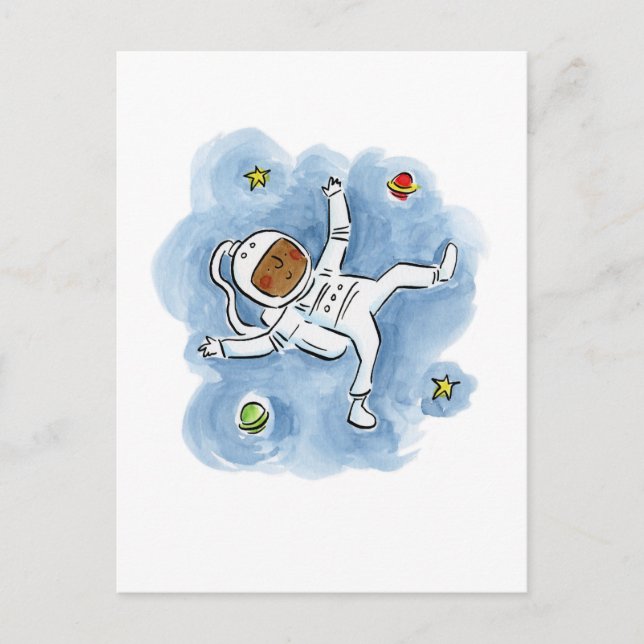 Astronaut Postkarte (Vorderseite)