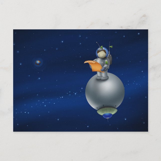 Astronaut Postkarte (Vorderseite)