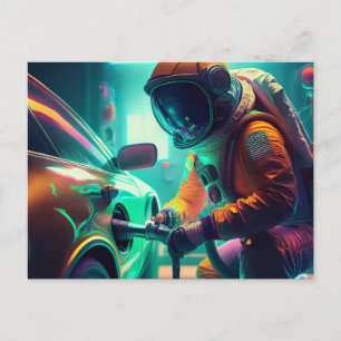 Astronaut Postkarte