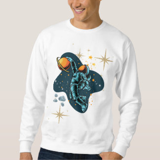 Astronaut Premium Ästhetik mit Sternen Männer Sweatshirt