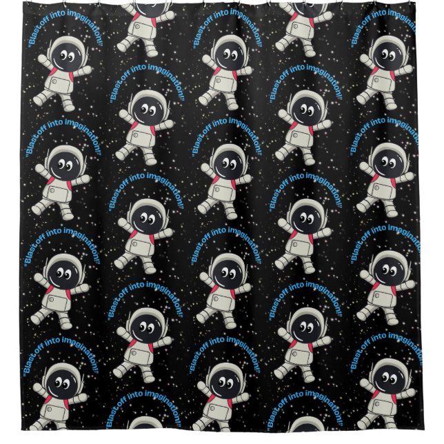 ASTRONAUT QUOTE DUSCHVORHANG (Vorderseite)