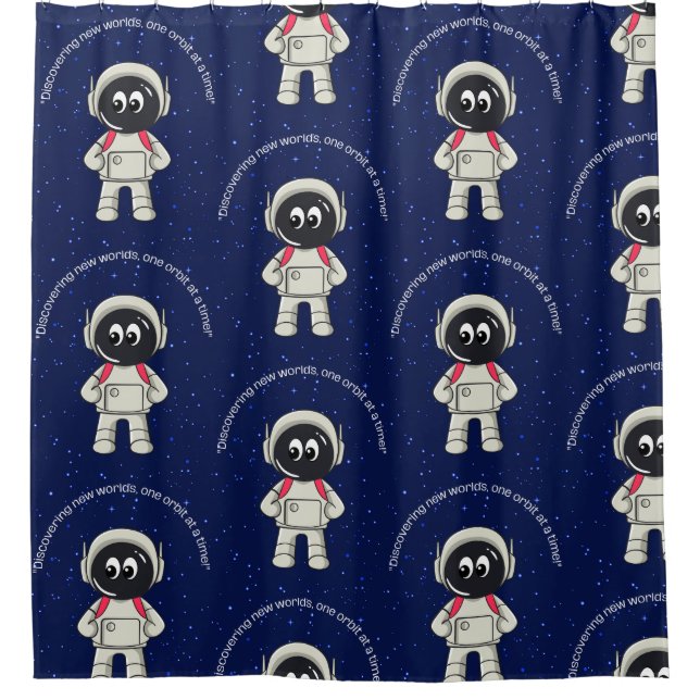 ASTRONAUT QUOTE DUSCHVORHANG (Vorderseite)