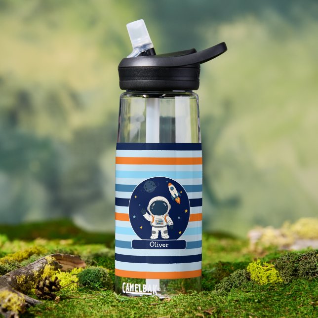 Astronaut Rakete Weltraum Kinder  Trinkflasche (Außenbereich (gedreht))