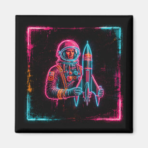 Astronaut Raketenmann Kunst Magnet