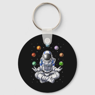 Astronaut Raum Planeten Meditation Yoga Spirituell Schlüsselanhänger