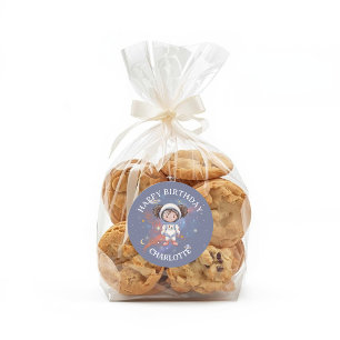 Astronaut Raumfahrt Geburtstagsaufkleber Runder Aufkleber