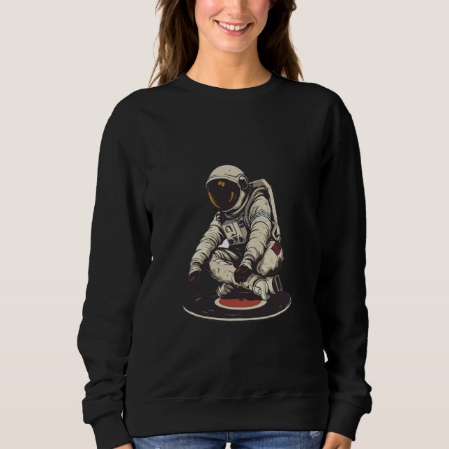 Astronaut Record Music Vinyl Sweatshirt (Vorderseite)