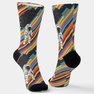 Astronaut-Regenbogensocken - Design für Space Expl Socken