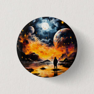 Astronaut Reisen Kosmischer Horizont Reise Button