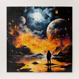 Astronaut Reisen Kosmischer Horizont Reise Puzzle