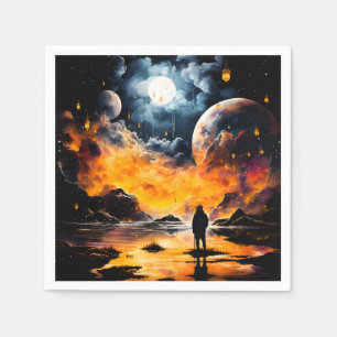 Astronaut Reisen Kosmischer Horizont Reise Serviette
